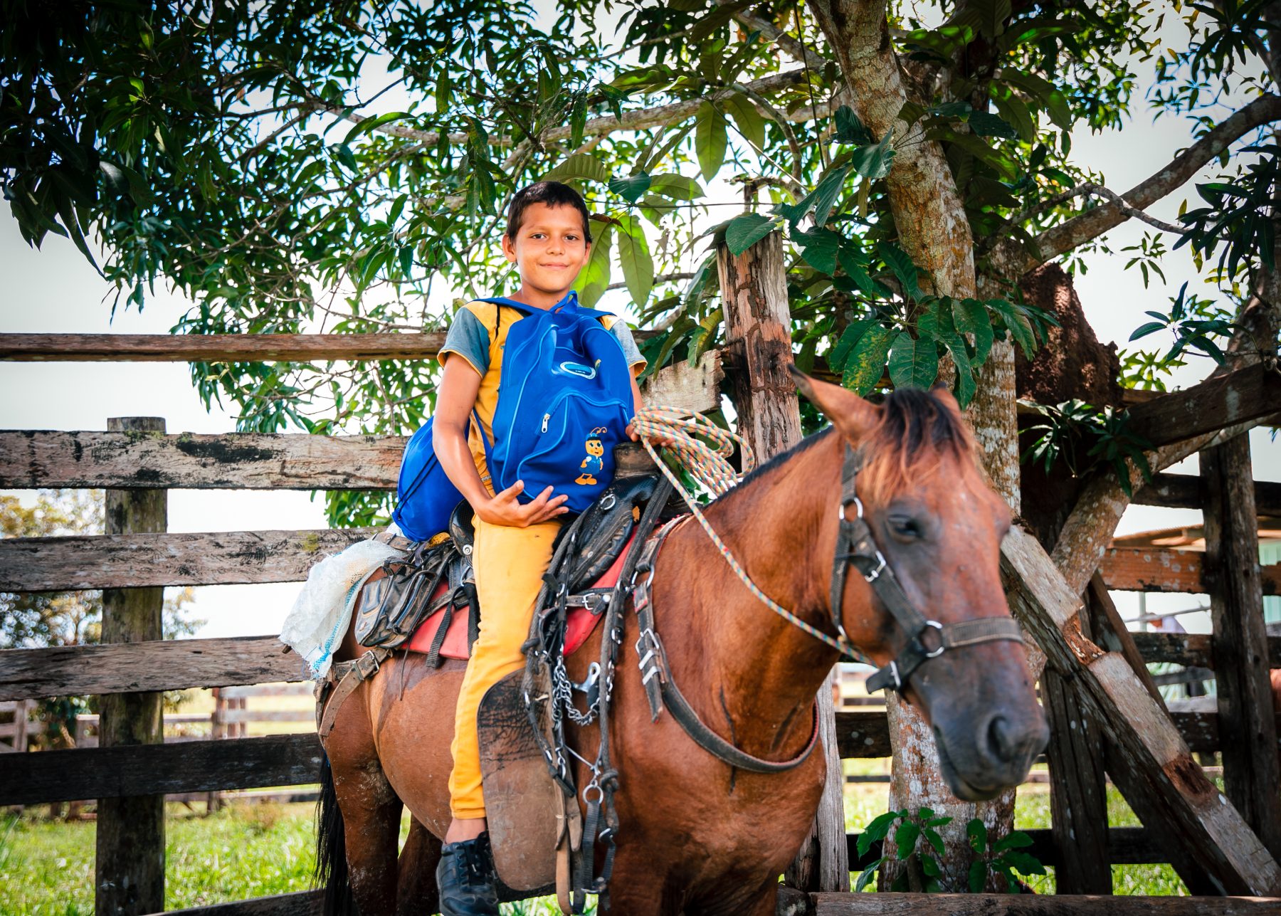 Niño beneficiario del patrocinio