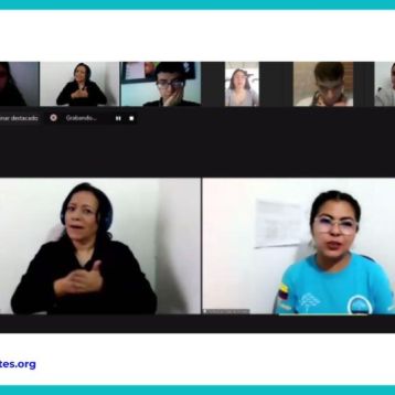 Primera clase del grupo de personas con discapacidad auditiva del proyecto Emprendedores Sin Límites. Julio 2021
