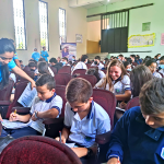 La Fundación realizó un encuentro vivencial de sensibilización con los 700 estudiantes de la Institución Educativa Técnica Jorge Eliécer Gaitán Ayala.