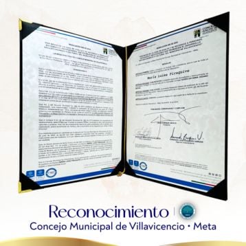 El Concejo Municipal de Villavicencio reconoce a la Dra. María Luisa Piraquive por su destacada labor social y educativa