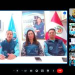 Captura de pantalla de todos los voluntarios de Perú en reunión virtual, intervención de coordinadores