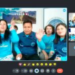 Captura de pantalla de todos los voluntarios de Cusco Perú en reunión virtual.