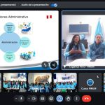 Captura de pantalla de todos los voluntarios de Cusco Perú en reunión virtual, intervención de coordinadores