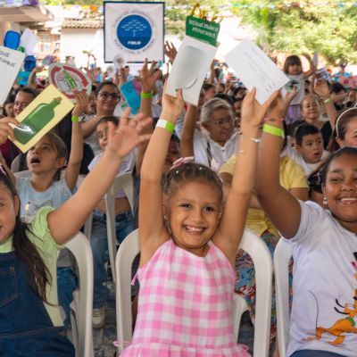 Los niños participaron en actividades lúdicas y educativas enfocadas en valores y el cuidado del medioambiente.