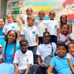 Taller de los sentidos en Puerto Cesar - Urabá Grupo de niños sonriendo