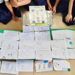 Entrega de ayuda en la escuela san diego