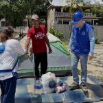 Entrega de ayudas en el lugar de la tragedia. Venezuela nos necesita hoy.
