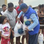 Entrega de ayudas en el lugar de la tragedia. Venezuela nos necesita hoy.