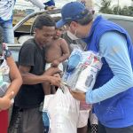 Entrega de ayudas en el lugar de la tragedia. Venezuela nos necesita hoy.