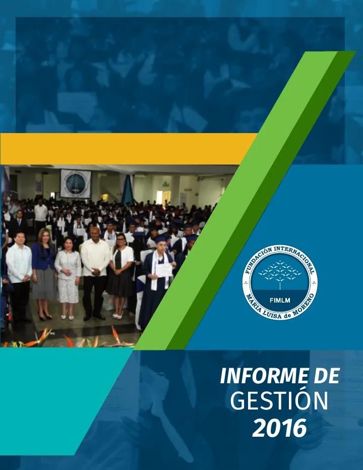 Portada de Informe de gestión 2016